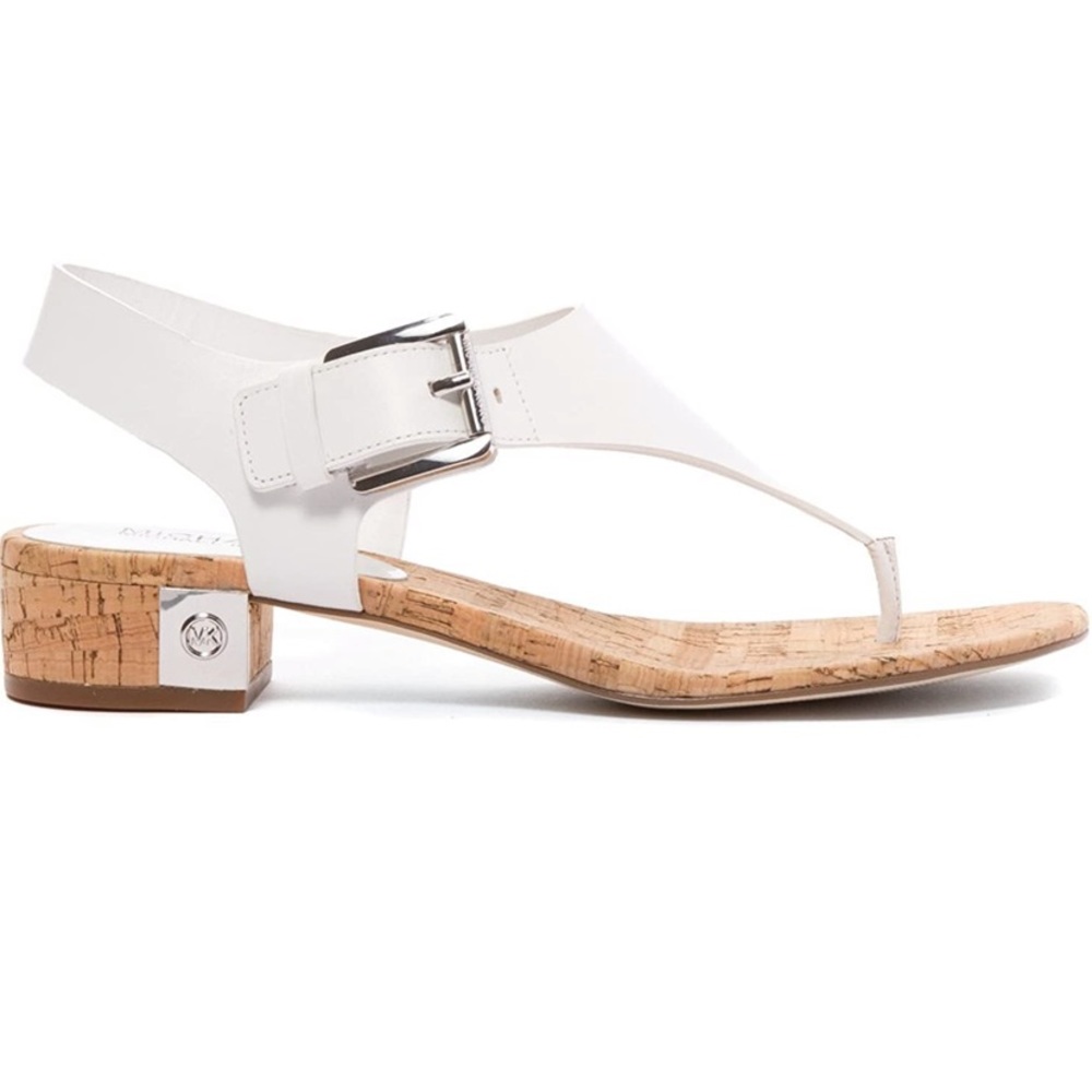Michael Kors White Leather Sandals Size 8